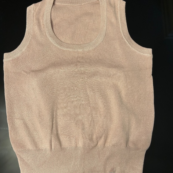 NWT Crew Neck Sleeveless Sweater Top Blush Color (SM) - Picture 1 of 4